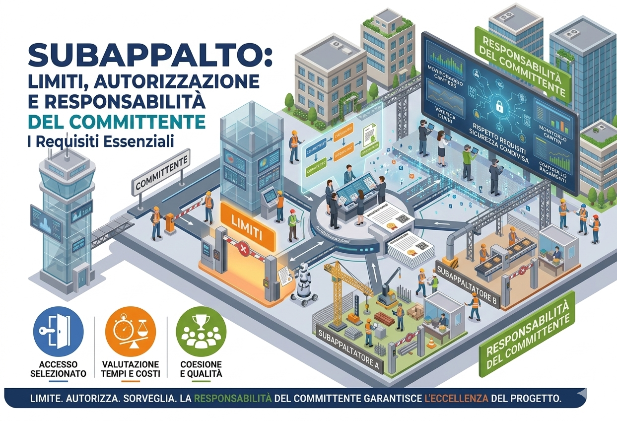 Subappalto: limiti, autorizzazione e responsabilità del committente